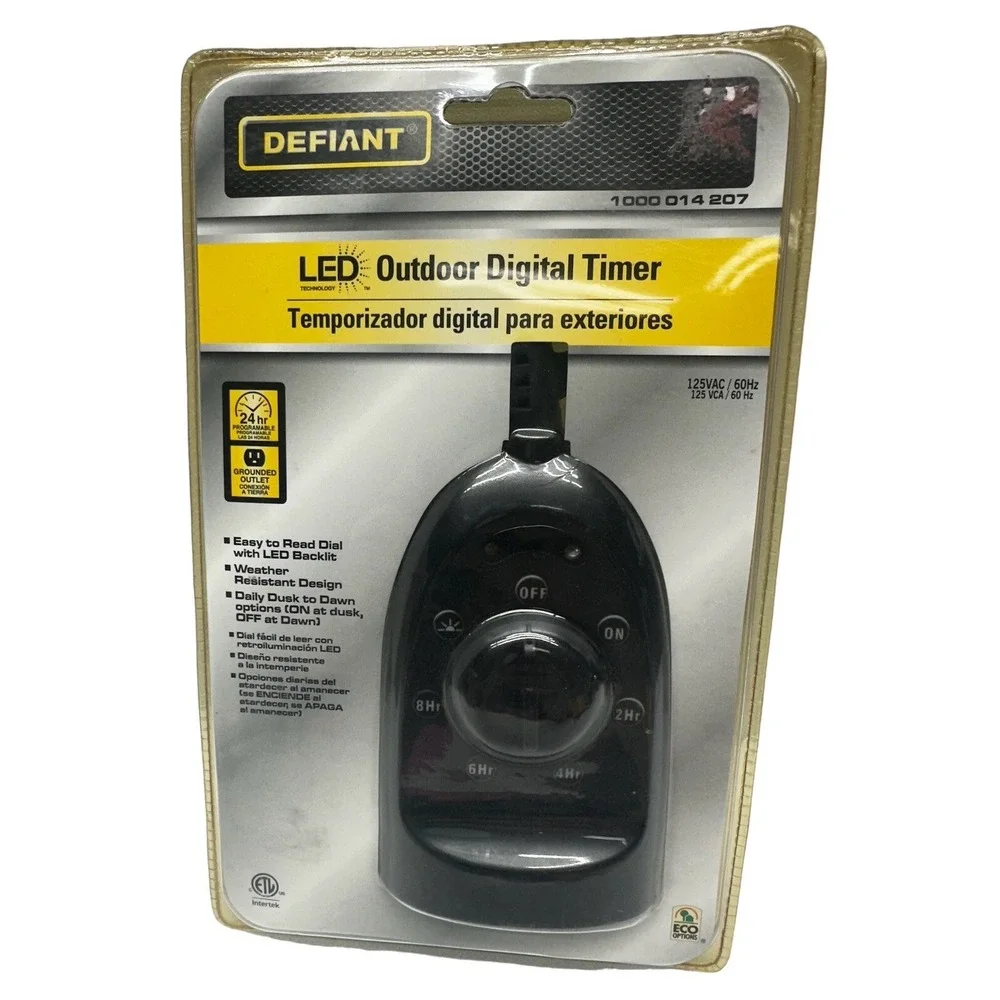 2 Pack! Defiant Programmable Outdoor Heavy-Duty Digital Timer 7 Days [NIP]‎